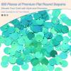 QUARKZMAN Flat Round Sequins, 600 pcs 10mm/0.4 inch Dark Green AB view 3