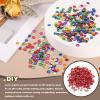 QUARKZMAN Loose Sequins 2800pcs Silver Back Cup Sequins for Jewelry Making Craft Sewing Laser Red view 3