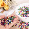 QUARKZMAN Loose Sequins 2800pcs Silver Back Cup Sequins for Jewelry Making Craft Sewing Laser Red view 4