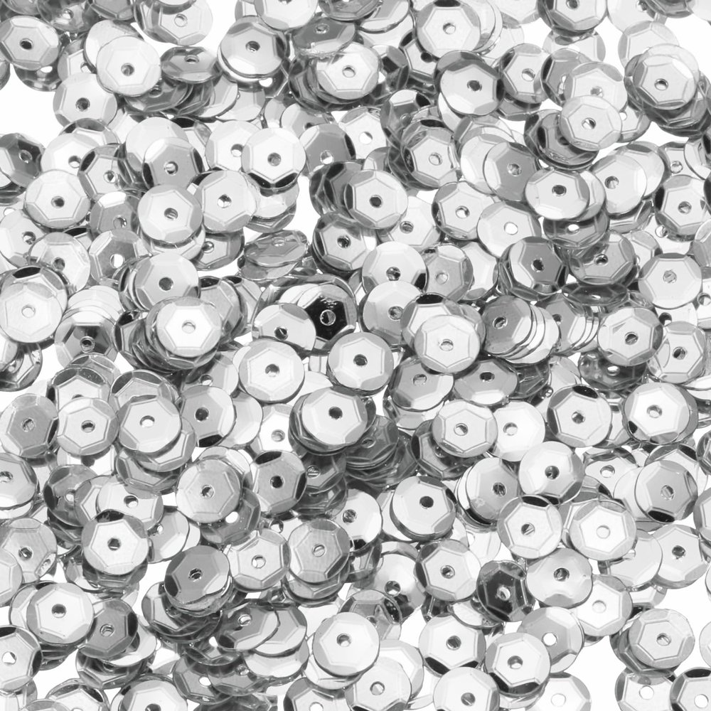 QUARKZMAN Loose Sequins 1400 pcs Silver