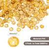 QUARKZMAN Loose Sequins 2800pcs Silver Back Cup Sequins for Jewelry Making Craft Sewing Laser Gold view 2