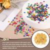 QUARKZMAN Loose Sequins 2800pcs Silver Back Cup Sequins for Jewelry Making Craft Sewing Laser Gold view 3