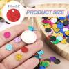 QUARKZMAN Flat Round Sequins, 600 pcs 10mm/0.4 inch Laser Red view 2