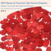 QUARKZMAN Flat Round Sequins, 600 pcs 10mm/0.4 inch Laser Red view 3