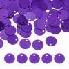 QUARKZMAN Flat Round Sequins, 600pcs 10mm/0.4in Dark Purple view 1