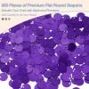 QUARKZMAN Flat Round Sequins, 600pcs 10mm/0.4in Dark Purple view 3