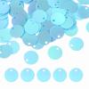 QUARKZMAN Flat Round Sequins, 600pcs 10mm/0.4in Light Blue view 1