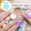 QUARKZMAN Flat Round Sequins, 600pcs 10mm/0.4in Light Blue view 2