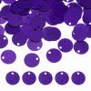 QUARKZMAN Flat Round Sequins, 600 pcs 10mm/0.4 inch Laser Deep Purple view 1