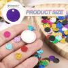 QUARKZMAN Flat Round Sequins, 600 pcs 10mm/0.4 inch Laser Deep Purple view 2