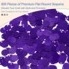 QUARKZMAN Flat Round Sequins, 600 pcs 10mm/0.4 inch Laser Deep Purple view 3