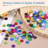 QUARKZMAN Flat Round Sequins, 600 pcs 10mm/0.4 inch Laser Deep Purple view 4