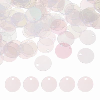 QUARKZMAN Flat Round Sequins, 600 pcs 10mm/0.4 inch Loose AB Transparent