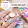 QUARKZMAN Flat Round Sequins, 600 pcs 10mm/0.4 inch Loose AB Transparent view 2