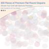 QUARKZMAN Flat Round Sequins, 600 pcs 10mm/0.4 inch Loose AB Transparent view 3