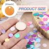 QUARKZMAN Flat Round Sequins, 600pcs 10mm/0.4in AB Orange view 2