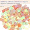 QUARKZMAN Flat Round Sequins, 600pcs 10mm/0.4in AB Orange view 3