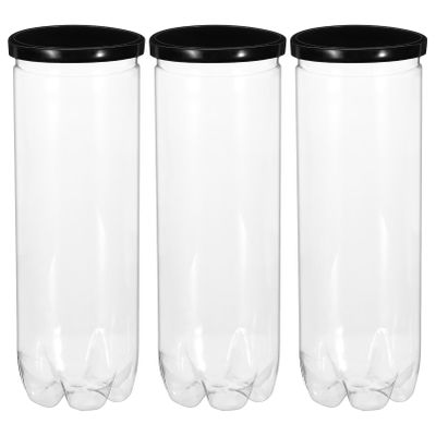 GOOHOCHY Transparent Tennis Ball Container, PVC, 3-Pack, Portable