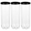 GOOHOCHY Transparent Tennis Ball Container, PVC, 3-Pack, Portable view 1