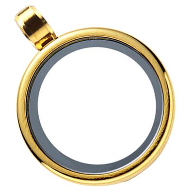 EXAOMBLE Stainless Steel Round Photo Locket Pendant