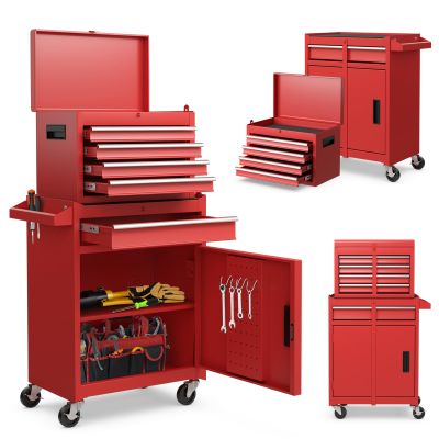 SOARS Workshop Cart with 5 Drawers, 59 x 28 x 102 cm (Red)