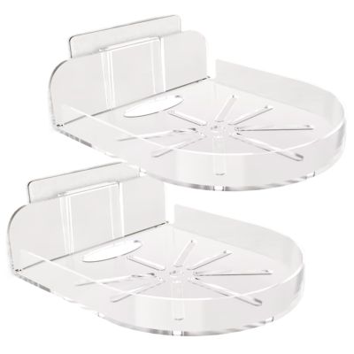 Compact Wall Shelf with Monitor Holders