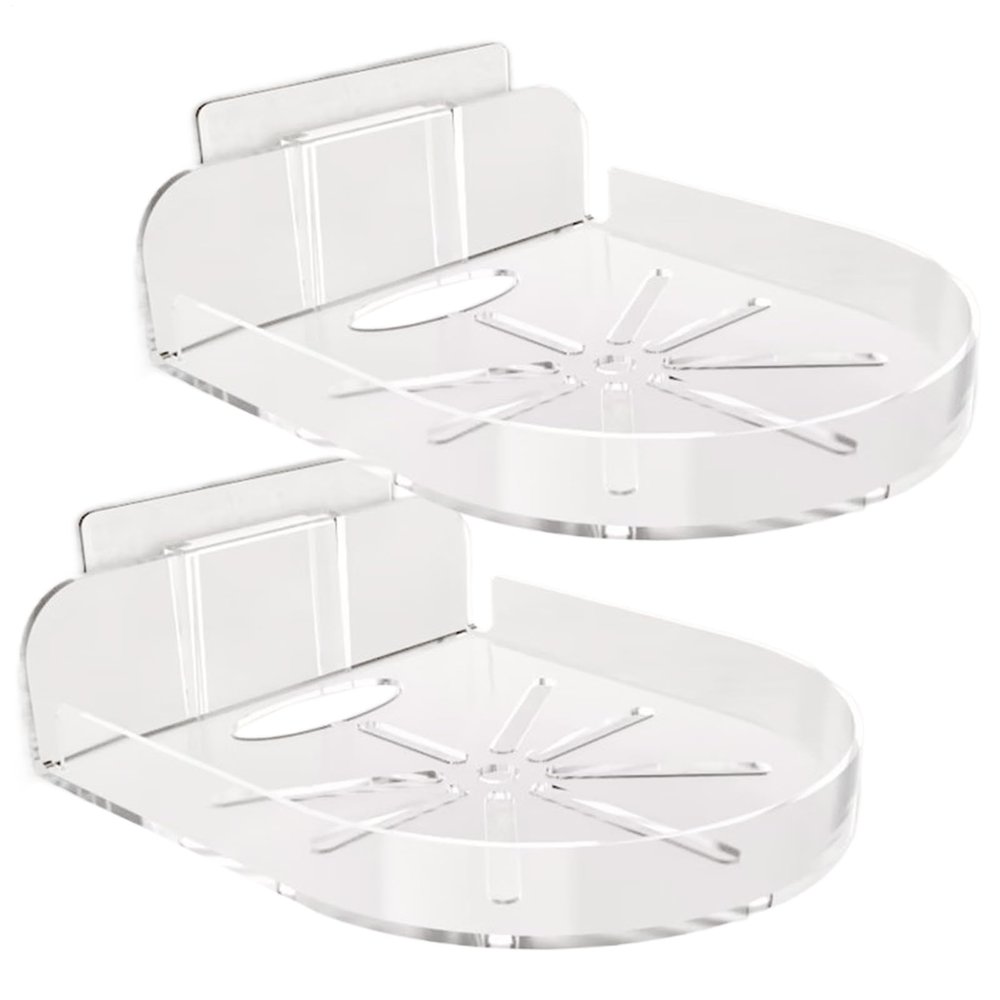 Compact Wall Shelf with Monitor Holders