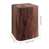 VALICLUD Vintage-Style Trash Can with Swing Lid and Retro Wood Grain view 2