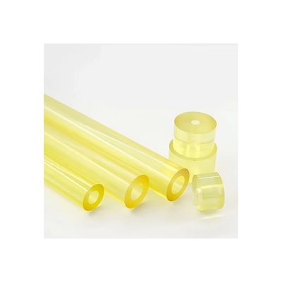 CHOUXUANGA Polyurethane Hollow Round Rod, 30 × 8 mm, Translucent Yellow, 1 Piece
