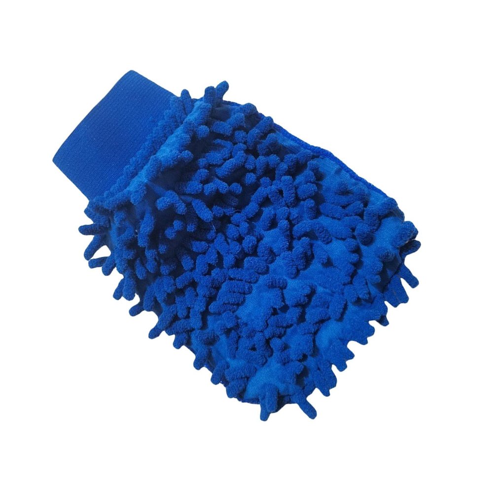 SHINROAD Auto Cleaning Gloves - Soft Fuzz Wash Dark Blue