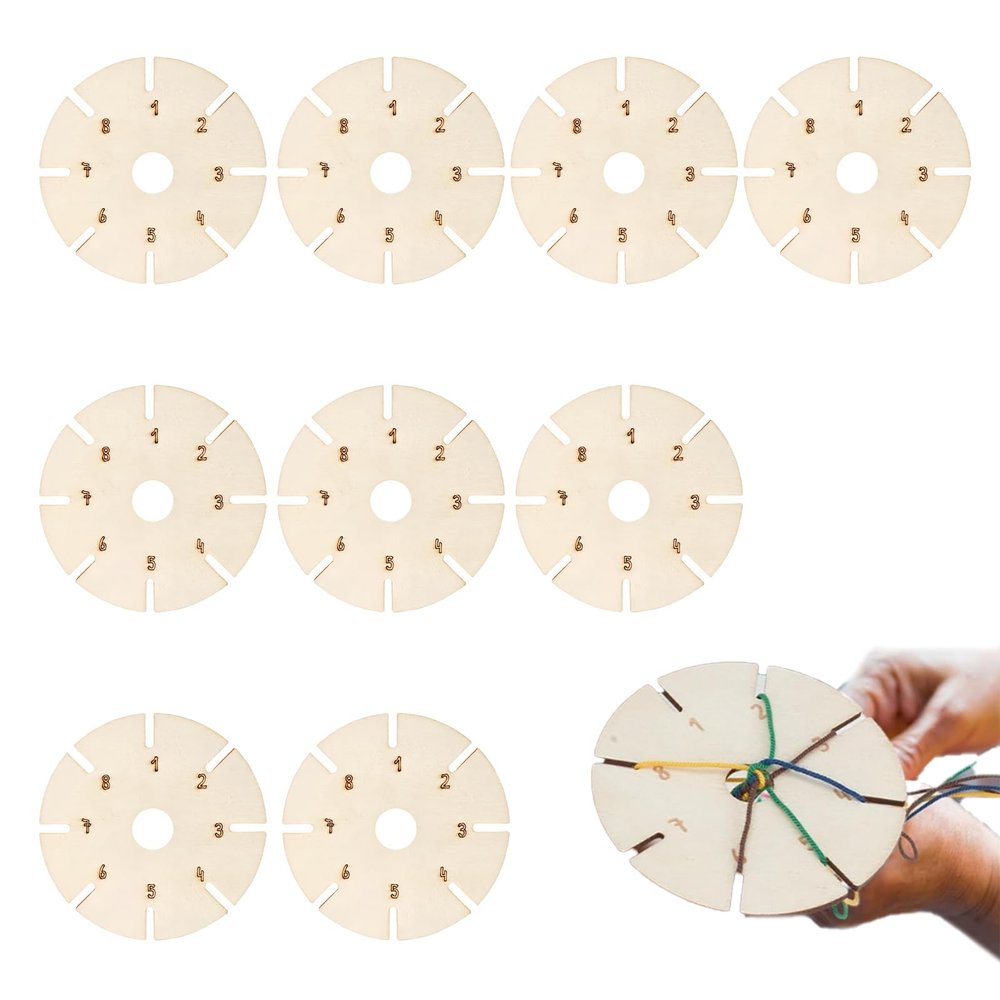 ZhongShuang Wooden Knot Stars, 9-Piece Bracelet Knotting Set