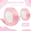 2 PCS Pink Satin Ribbon 22m x 2cm view 2
