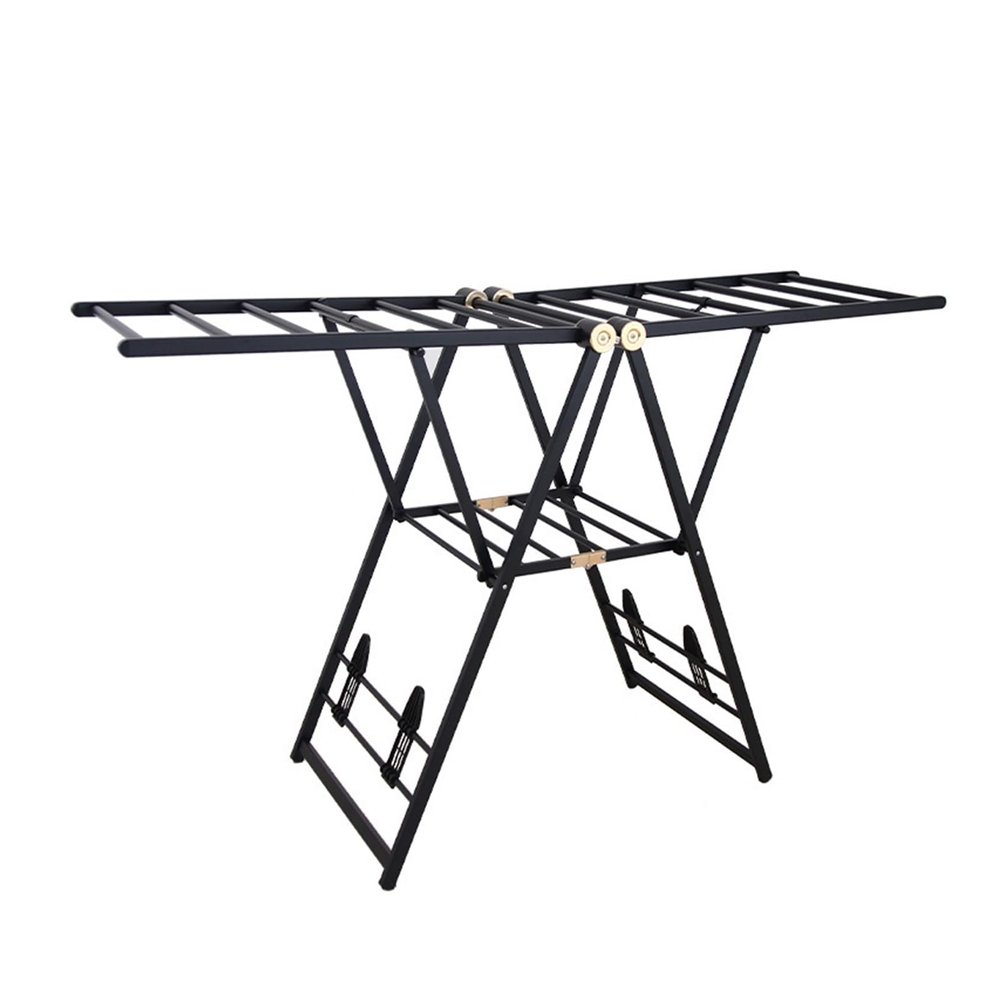 Huangj-0527 Folding Floor Drying Rack for Indoor and Balcony Use