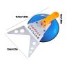 Tile Hole Locator with Suction Cup Base, 7.28 x 4.72 x 1.97 in, Multicolor view 2