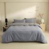 HAIBA Reversible Duvet Cover 150 x 200 cm, 100% Cotton, Blue Gray view 1
