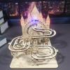 3D Wooden Puzzle Marble Run, Mechanical Construction Toy with LED and Sound, DIY Table Decor view 2