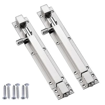 BTYKUYOO Slide Bolt Latch, 2 Black Stainless Steel Door Bolts with Screws