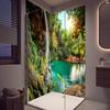 Cascade Shower Wall with Clear Stream in Lebanon, Glossy Aluminum, 0.3 cm, 90 x 200 cm view 1
