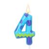 Birthday Number Candle 4 - Blue Purple view 1