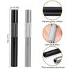 2-Piece Portable Straw Set, 7cm Metal Straw, Reusable, Premium Straw (Black/Silver) view 2