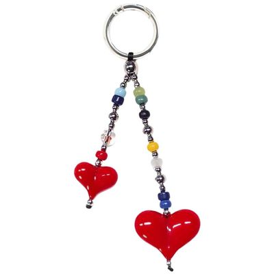 HiyyFloy Heart Bead Keychain