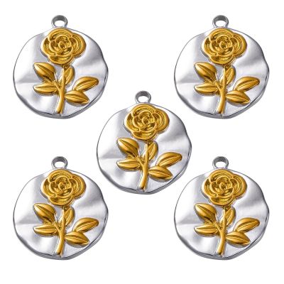 COGCHARGER 10-Piece Rose Petal Charms for Jewelry Making