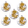 COGCHARGER 10-Piece Rose Petal Charms for Jewelry Making view 1