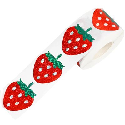 Strawberry Sticker Roll, 500 pcs