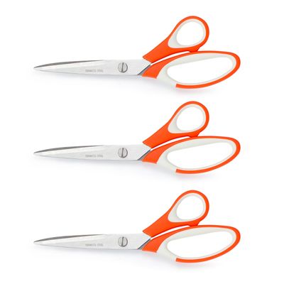 WISEPRO Stainless Steel Scissors Set, 3 Pieces, 21 cm