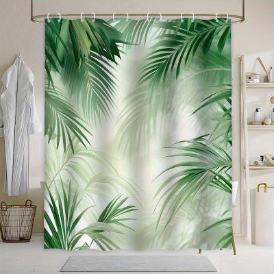 HNBFKD Tropical Jungle Shower Curtain, 100 x 190 cm