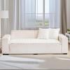 MIFXIN Thickened Sofa Cover, Soft Mink Velvet, Universal Non-Slip Cover for 2/3/4-Seat Sofas, Pet-Friendly, Block White, 70 x 150 cm view 1