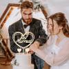 Just Married Wooden Cake Topper view 3