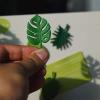 4 Tropical Leaf Refrigerator Magnets view 2