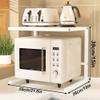 Freestanding White Metal Kitchen and Microwave Rack, 55 × 38 × 38 cm view 2